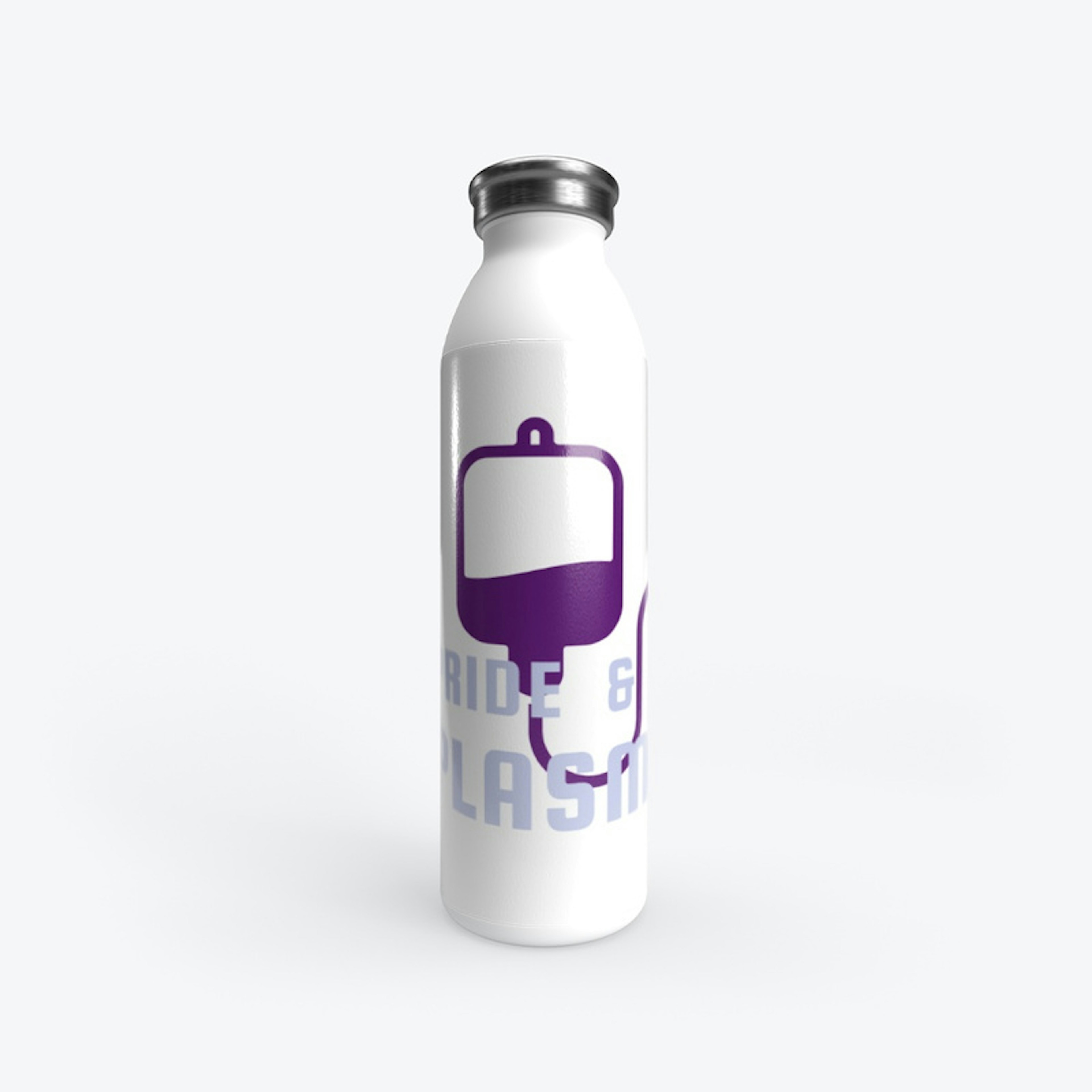 Purple Pride & Plasma logo drinkware