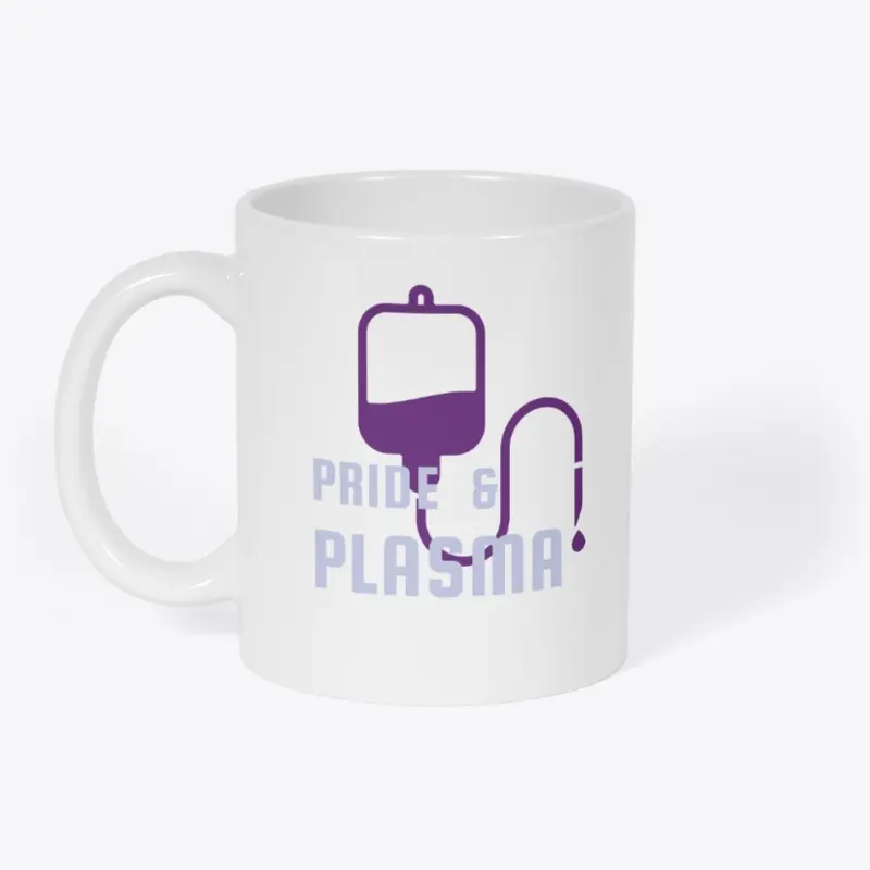 Purple Pride & Plasma logo drinkware